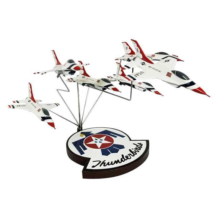 F-16 Thunderbirds in Formation Mahogany Model - PilotMall.com