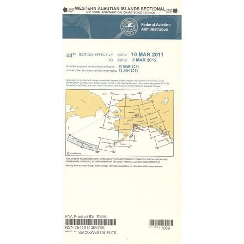 AeroNav Products FAA Alaska Charts FAA Western Aleutian Islands Sectional - 04/17/25 thru 06/12/25