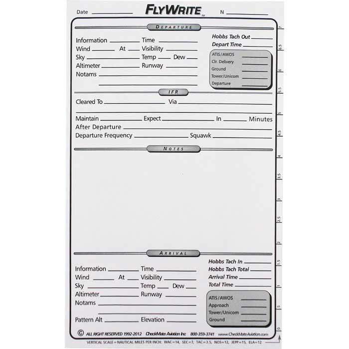 Checkmate Aviation Forms & Checklists Checkmate FlyWrite Cockpit Writing Pad