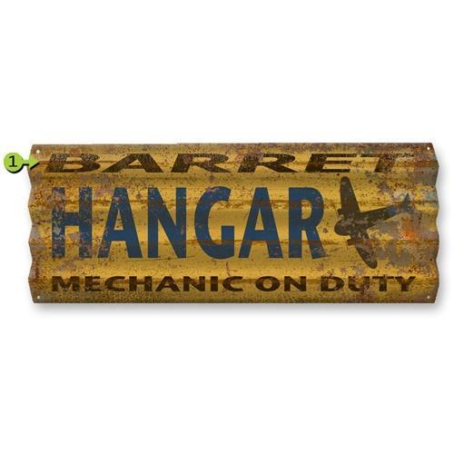 Hangar Mechanic on Duty Personalized Corrugated Sign 17x44 - PilotMall.com