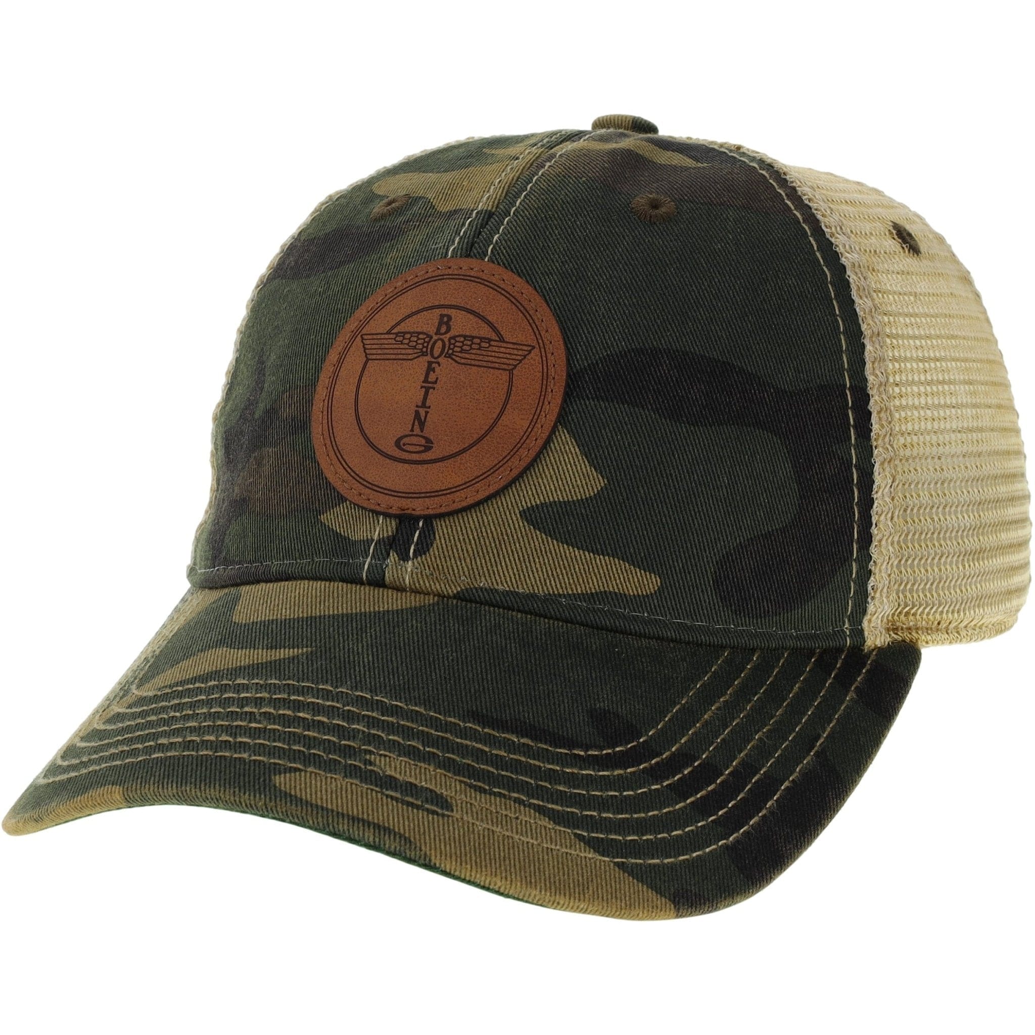 ■BAUF■ B Vintage Mesh Ball Cap Camo BFH-24A-U-CAM-092 Green Camouflage Vintage Washed Adjustable Mesh Trucker