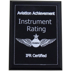 Instrument Rating Aviation Achievement Plaque