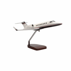Learjet 45 (Navy, Red) Large Mahogany Model