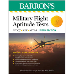 Military Flight Aptitude Tests, Fifth Edition: 6 Practice Tests + Comprehensive Review (Barron's Test Prep) (5th Edition)