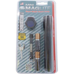 Mini MagLite Black 2AA Flashlight Combo Pack