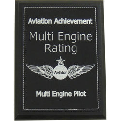 Multi Engine Rating Aviation Achievement Plaque