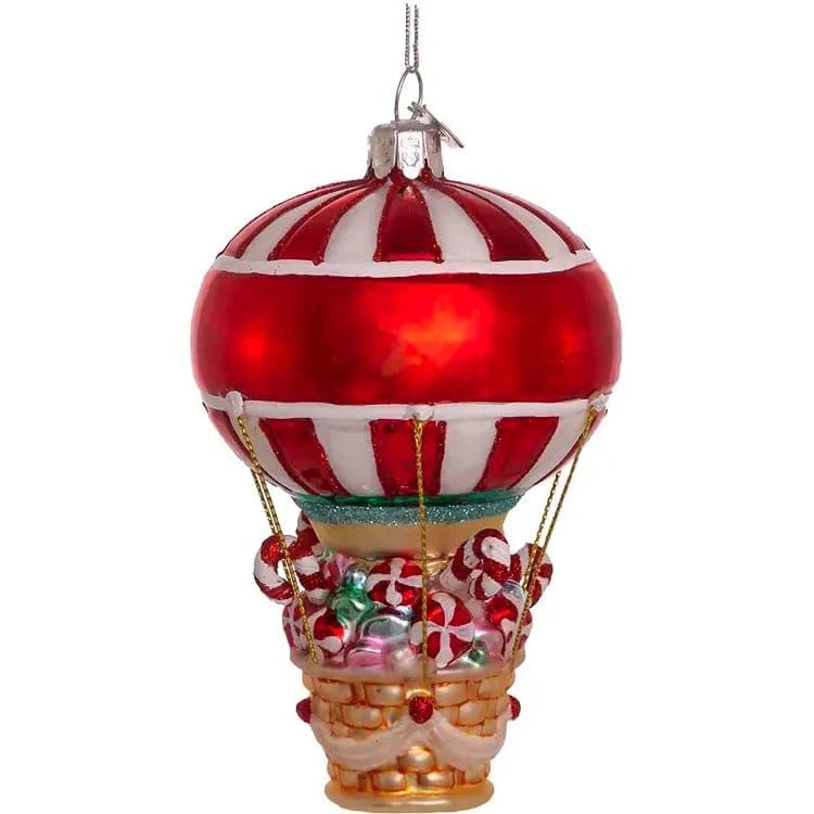 Noble Gems Glass Candy Hot Air Balloon Ornament - PilotMall.com