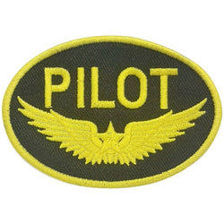 Pilot Gold Wings Embroidered Patch (Iron On Application)