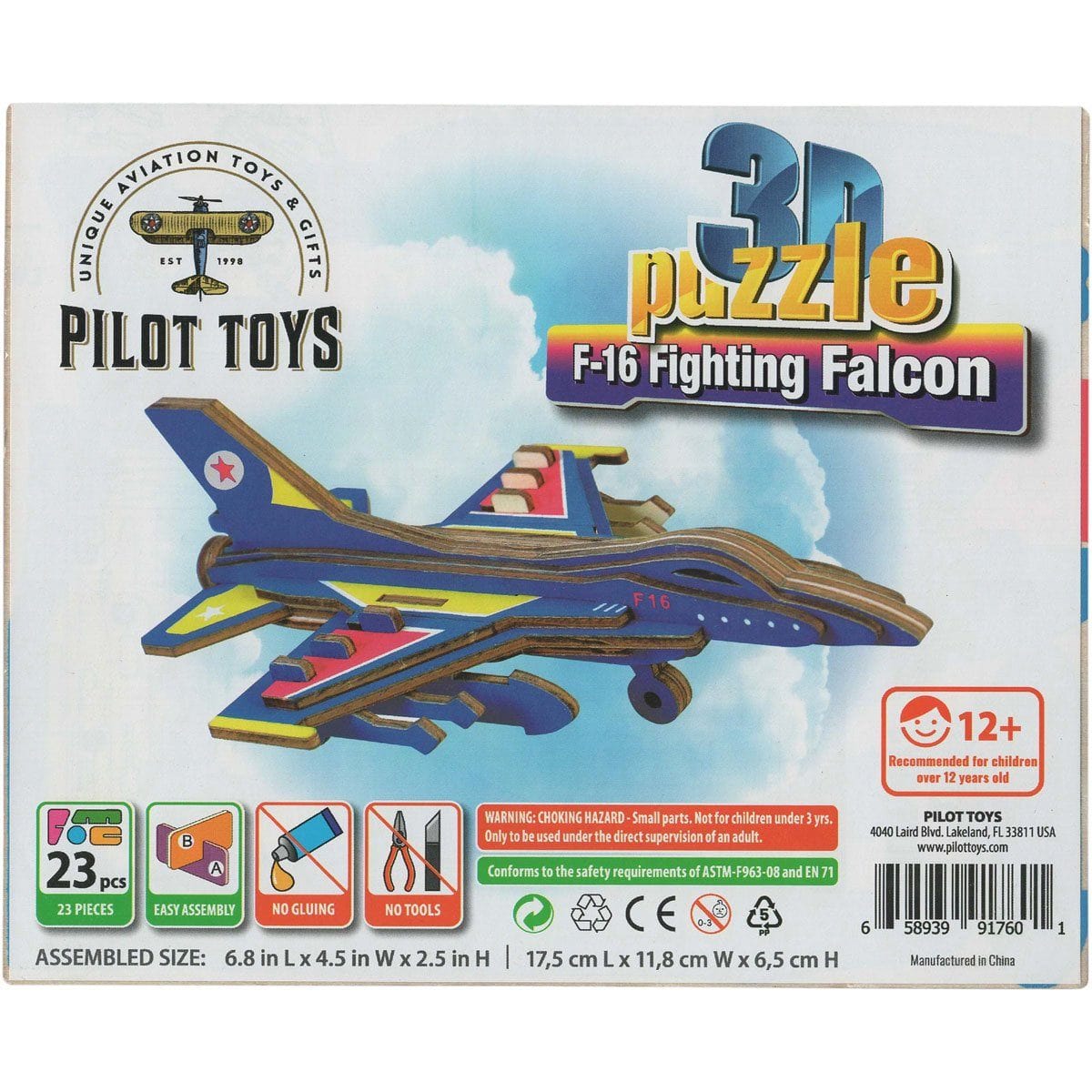 Pilot Toys F-16 Fighting Falcon 3D Puzzle - PilotMall.com