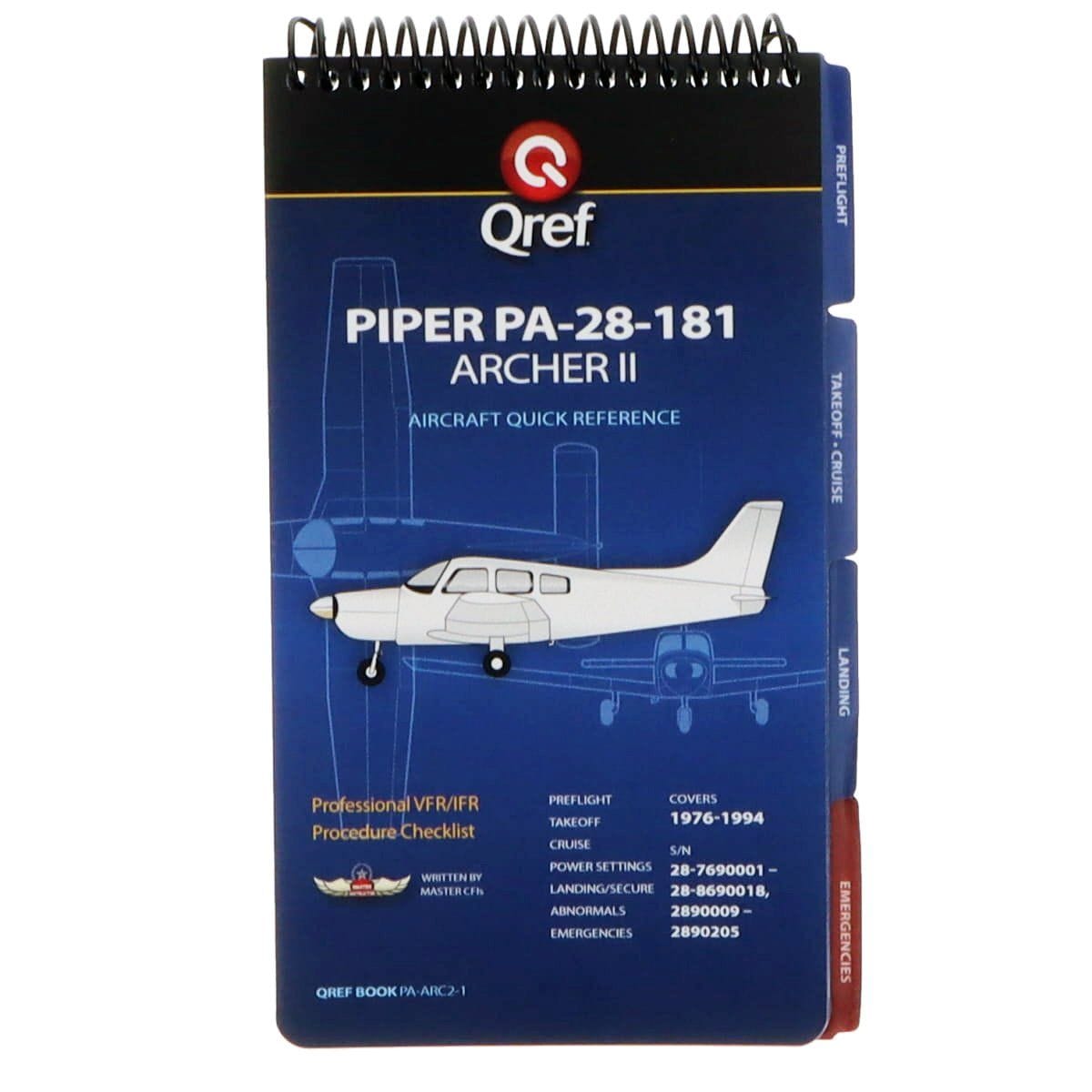 Piper Archer II PA-28-181 (1976-94) Qref Book Checklist - PilotMall.com