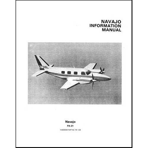 Piper PA-31 Navajo Pilot's Information Manual (part# 761-456) - PilotMall.com