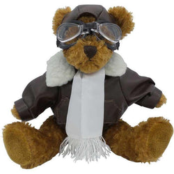 Plush Pilot Bear 10"