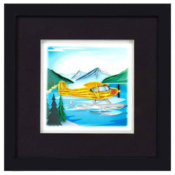 Quilled Float Plane Framed Shadow Box LIQUIDATION PRICING
