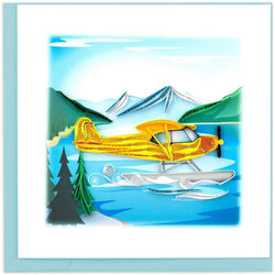 Quilled Floatplane Greeting Card LIQUIDATION PRICING