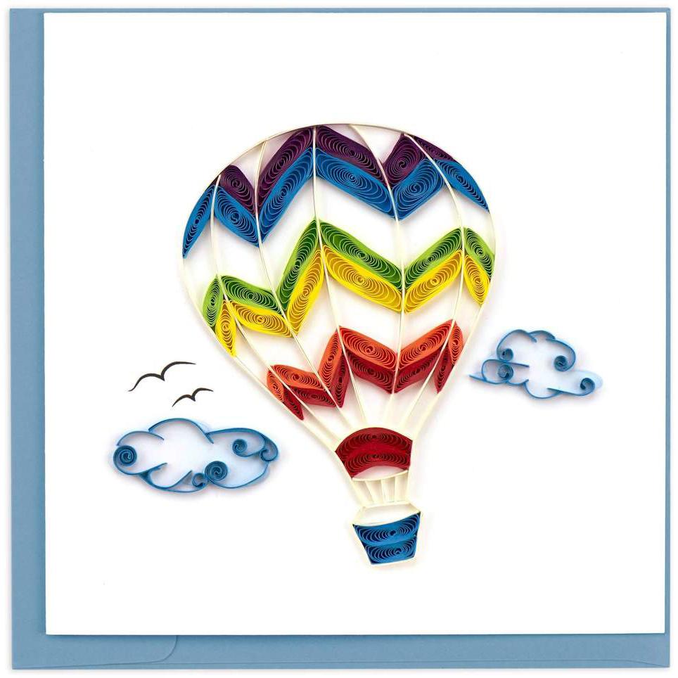 Quilled Hot Air Balloon Greeting Card LIQUIDATION PRICING
