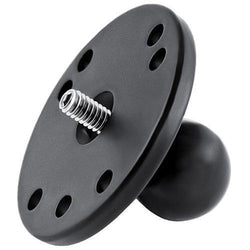 RAM 2.5" Round Base with 1" Ball & Camera Mount 1/4"-20 Tap