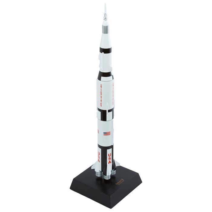 Saturn V with Apollo Mahogany Model - PilotMall.com