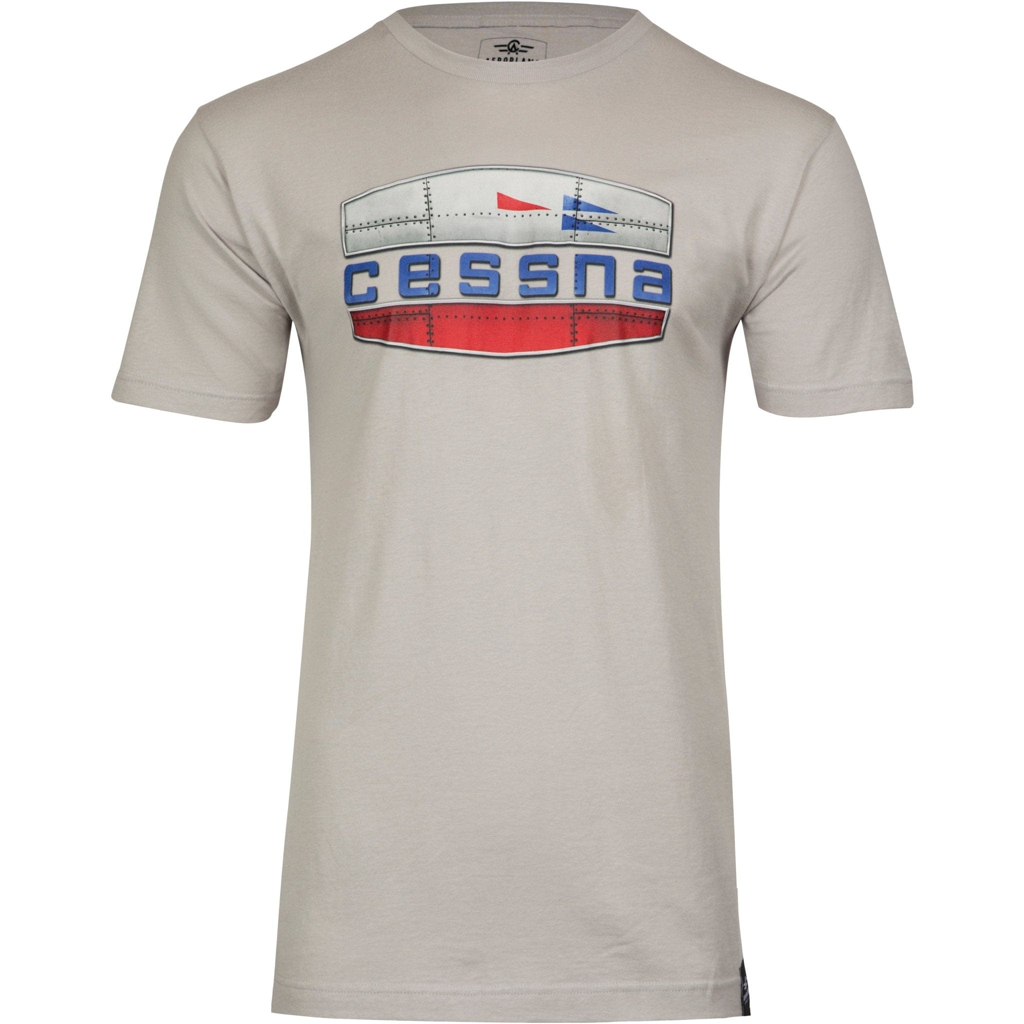 Aeroplane Apparel Company Shirts Small / Silver Cessna 70's Vintage Logo Officially Licensed T-Shirt