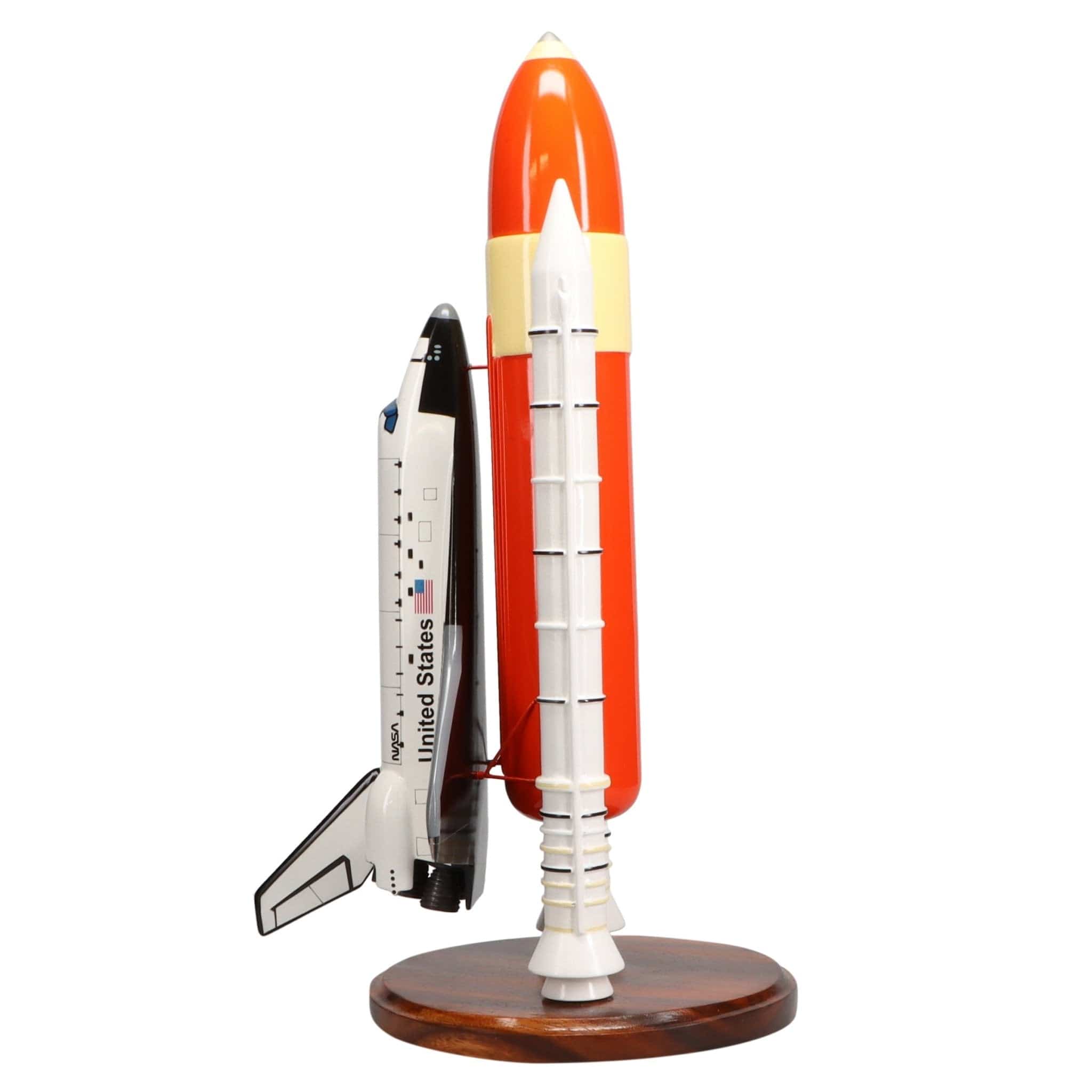 Space Shuttle Discovery with Booster Large Mahogany Model