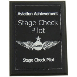 Stage Check Pilot Aviation Achievement Plaque