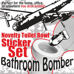 The Bathroom Bomber Novelty Toilet Bowl Sticker Set LIQUIDATION PRICING