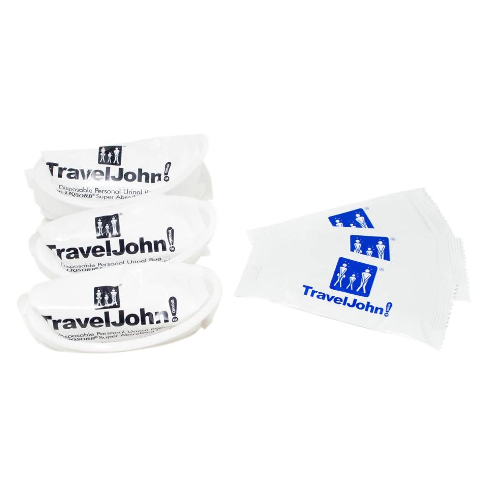 TravelJohn Resealable Disposable Urinal Bags (3 Pack) - PilotMall.com