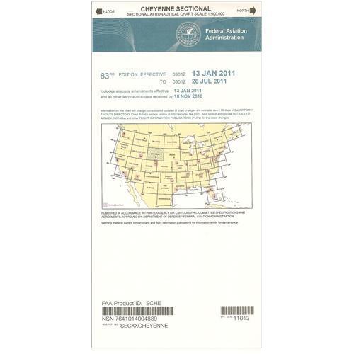 AeroNav Products VFR Sectional Aeronautical Charts FAA Cheyenne Sectional - 04/17/25 thru 06/12/25