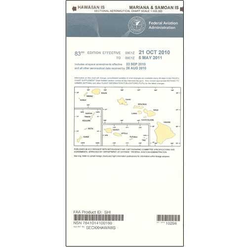 AeroNav Products VFR Sectional Aeronautical Charts FAA Hawaiian Islands Sectional - 04/17/25 thru 06/12/25