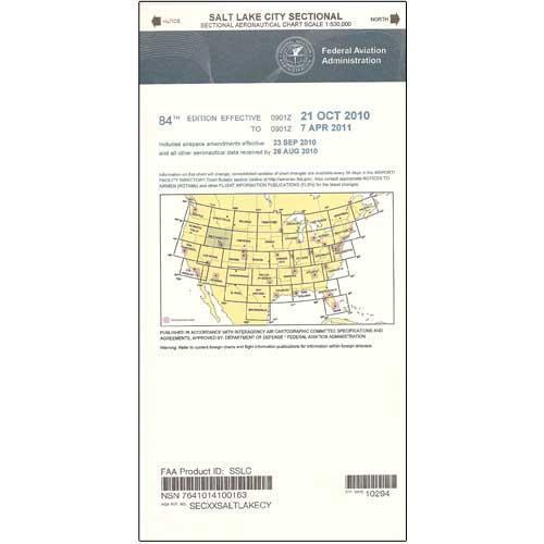 AeroNav Products VFR Sectional Aeronautical Charts FAA Salt Lake City Sectional - 04/17/25 thru 06/12/25