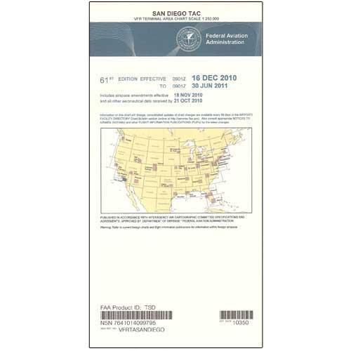 AeroNav Products VFR Terminal Aeronautical Charts FAA San Diego Terminal - 04/17/25 thru 06/12/25