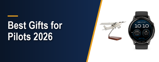 Pilot gift ideas for 2026, including a handcrafted Cessna 172 Skyhawk mahogany desk model and a Garmin D2 Air X15 aviator smartwatch