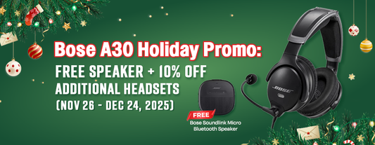 Bose A30 Holiday Promo: Free Speaker + 10% Off Additional Headsets (Nov 26-Dec 24, 2025)