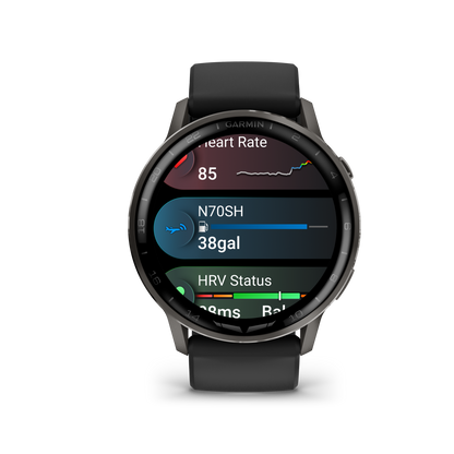 Garmin D2 Air X15 Aviator Smartwatch: Slate with Black Silicone Band