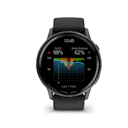 Garmin D2 Air X15 Aviator Smartwatch: Slate with Black Silicone Band