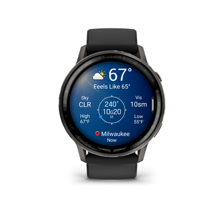 Garmin D2 Air X15 Aviator Smartwatch: Slate with Black Silicone Band