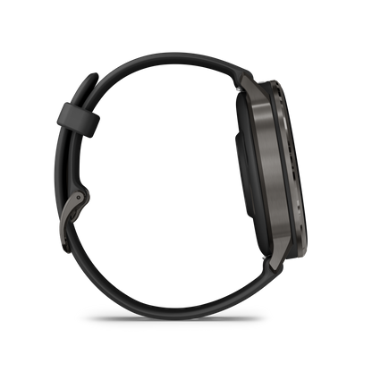 Garmin D2 Air X15 Aviator Smartwatch: Slate with Black Silicone Band