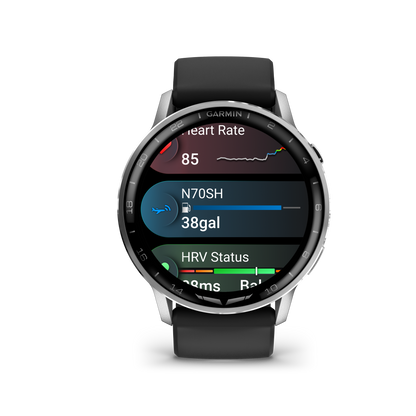 Garmin D2 Air X15 Aviator Smartwatch – Silver with Black Silicone Band