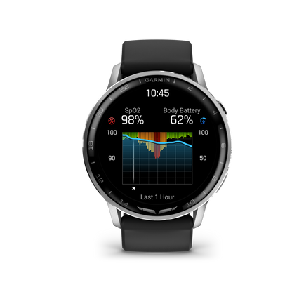 Garmin D2 Air X15 Aviator Smartwatch – Silver with Black Silicone Band