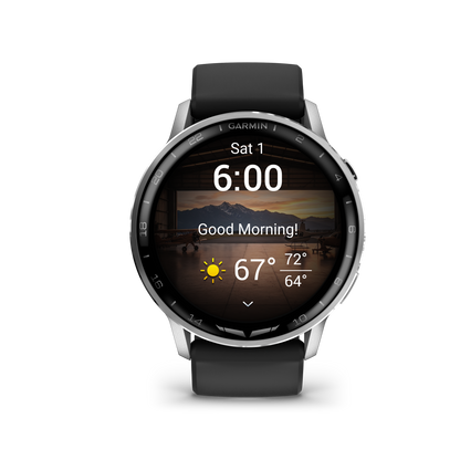 Garmin D2 Air X15 Aviator Smartwatch – Silver with Black Silicone Band