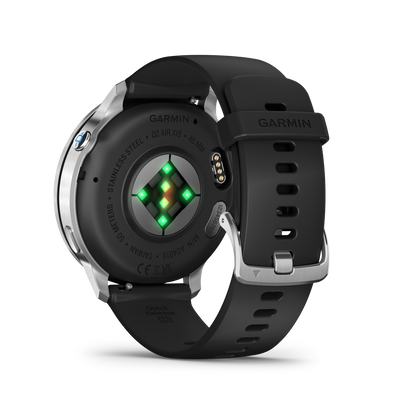 Garmin D2 Air X15 Aviator Smartwatch – Silver with Black Silicone Band