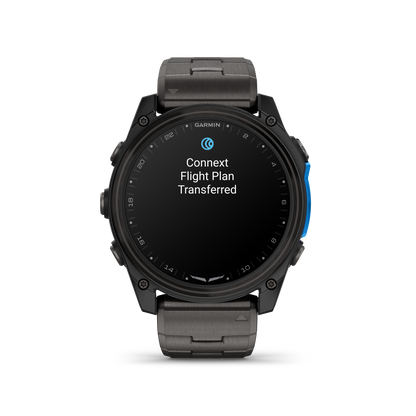 Garmin D2 Mach 2 Aviator Smartwatch: Carbon Gray DLC Titanium with Vented Titanium Bracelet (51 mm)