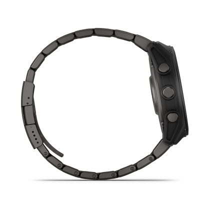 Garmin D2 Mach 2 Aviator Smartwatch: Carbon Gray DLC Titanium with Vented Titanium Bracelet (51 mm)