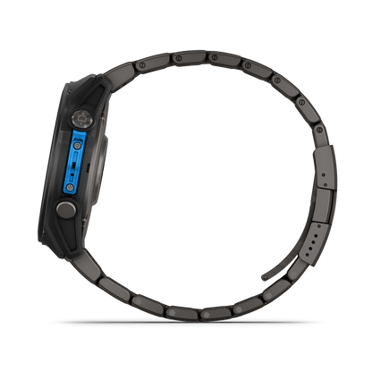 Garmin D2 Mach 2 Aviator Smartwatch: Carbon Gray DLC Titanium with Vented Titanium Bracelet (51 mm)