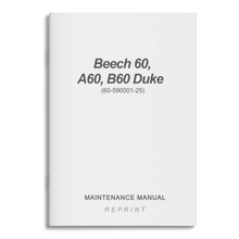 Essco Aircraft Aircraft Manual Beech 60, A60, B60 Duke Maintenance Manual (60-590001-25)