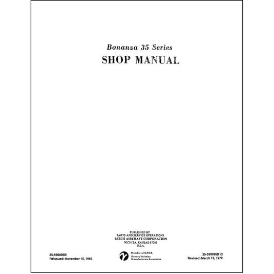Essco Aircraft Aircraft Manual Beech Bonanza 35 Series Maintenance Manual (35-590096B)