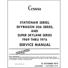 Essco Aircraft Aircraft Manual Cessna 206 Skywagon & SuperSkylane 1969-76 Maintenance Manual (D2007-13)