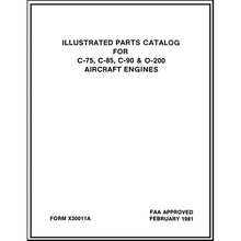 Essco Aircraft Aircraft Manual Continental C-75, C-85, C-90 & O-200 1981 Parts Catalog (X30011A)