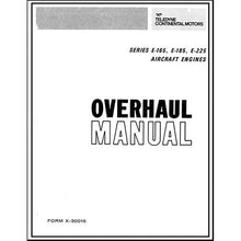 Essco Aircraft Aircraft Manual Continental E-165, E-185, E-225 Series Overhaul Manual (X-30016)