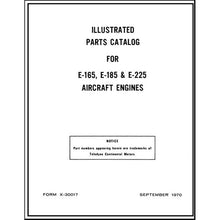 Essco Aircraft Aircraft Manual Continental E-165, E-185, E-225 Series Parts Catalog (X-30017)