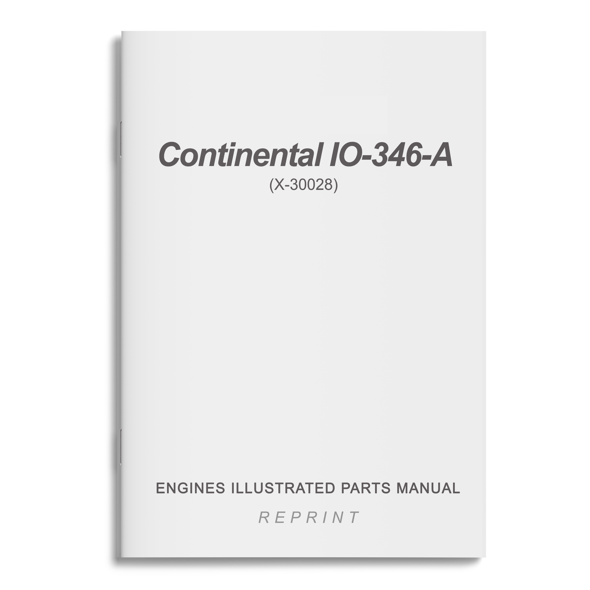 Essco Aircraft Aircraft Manual Continental IO-346-A Series Engines Illustrated Parts Manual (X-30028)